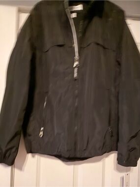 Calvin Klein Men's Black Lightweight Zip-Front Jacket